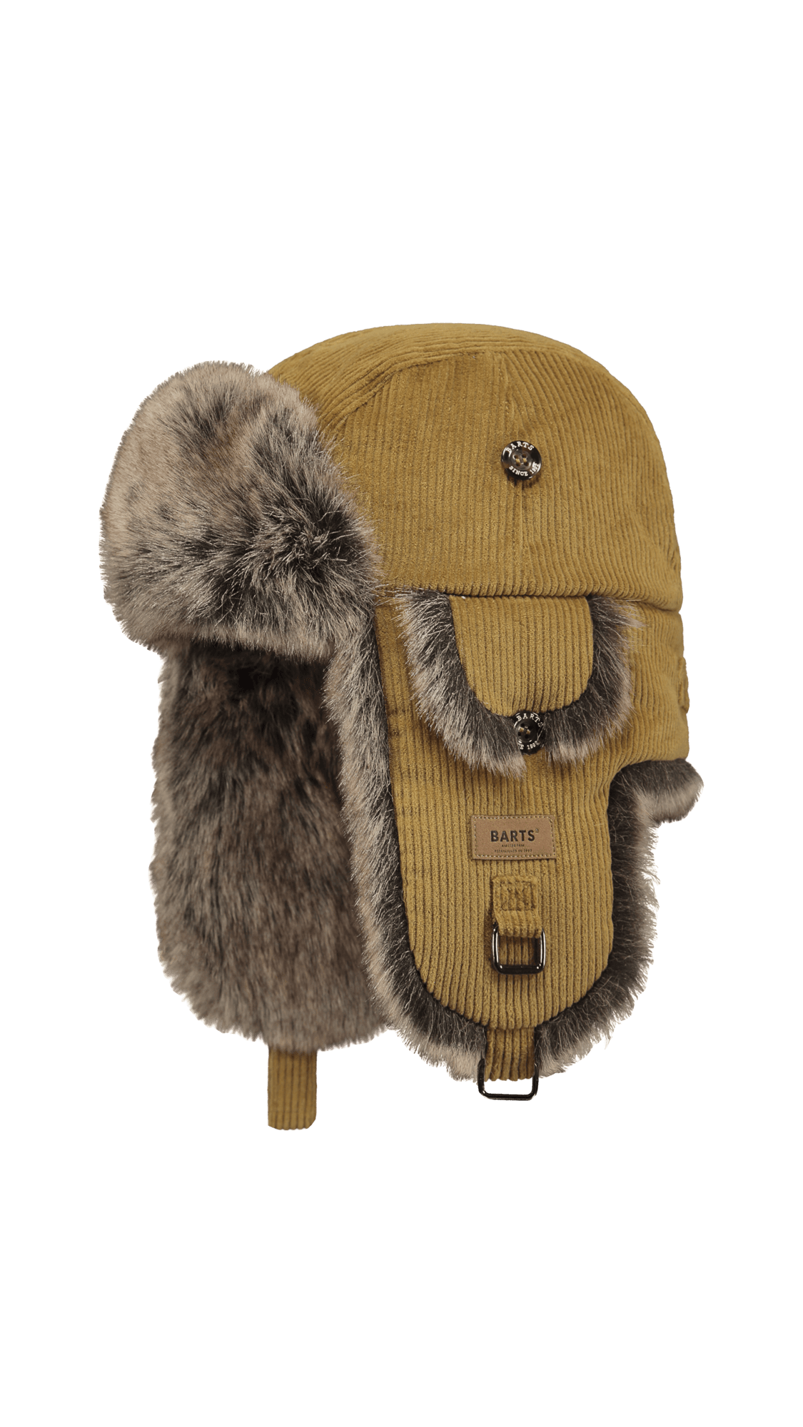 Barts Kamikaze Bomber Hat, Cappello In Tinta Unita Grigio Spina Di Pesce - 3