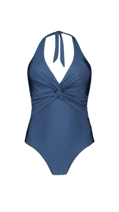 BARTS Isla Halter Shaping One Piece denim