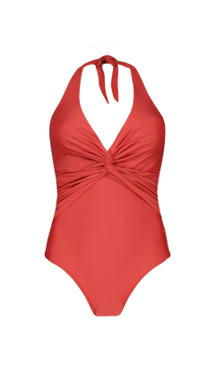BARTS Kelli Halter Shaping One Piece coral