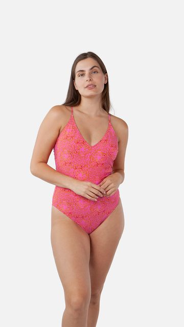 BARTS Ailotte Plunge One Piece hot pink Order now at BARTS