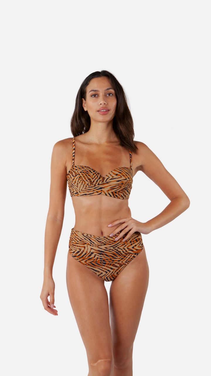 Barts Solid High Waist Briefs Bikini, Noir, 32 Femme